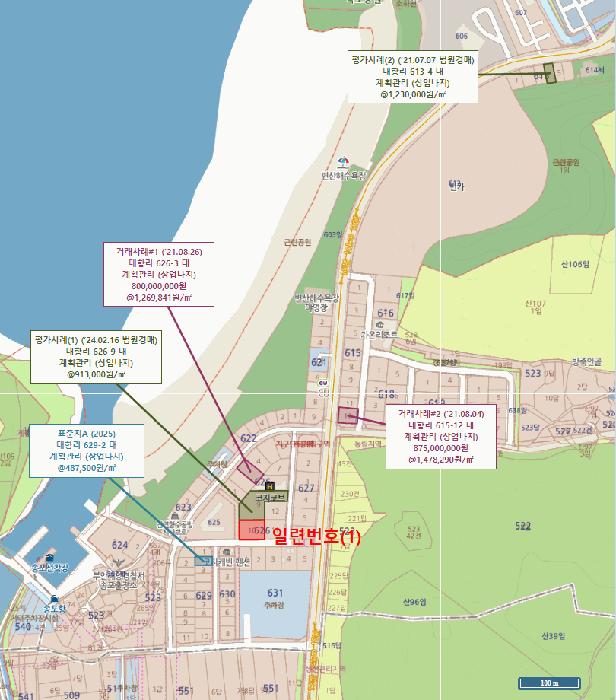 전북특별자치도 부안군 변산면 대항리 626-10 대지 경매 사진 11
