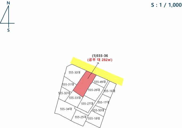 광주광역시 북구 우산동 555-36 대지 경매 사진 6