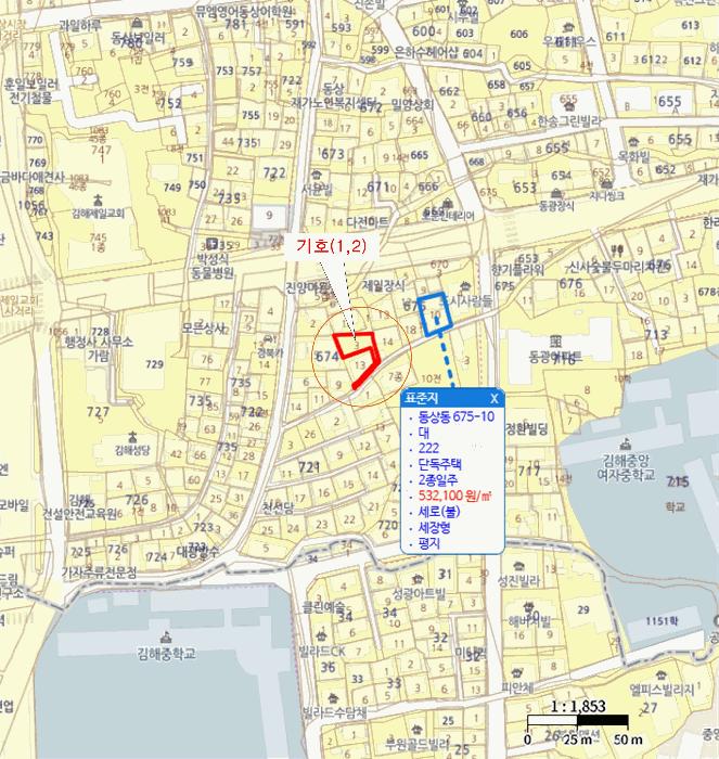 경상남도 김해시 동상동 674-3 대지 경매 사진 14