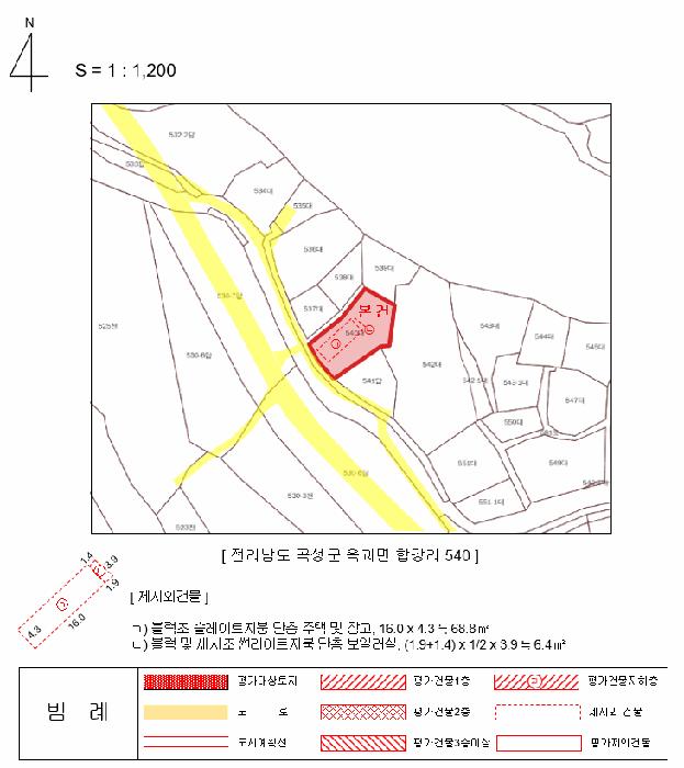 전라남도 곡성군 옥과면 합강리 540 대지 경매 사진 19
