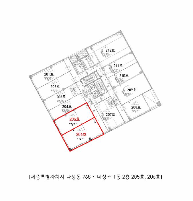 세종특별자치시 나성동 768 르네상스 1동 2층205호 근린상가 경매 사진 16