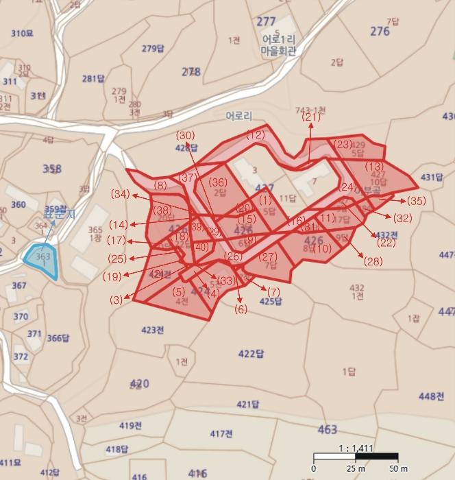 경상북도 칠곡군 북삼읍 어로리 427-5 답 경매 사진 68