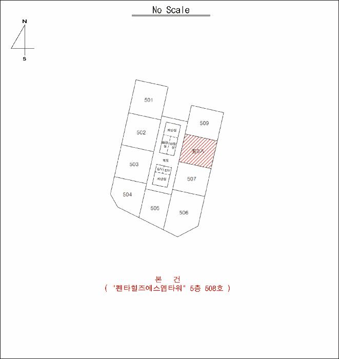 경상북도 경산시 중산동 635-1 펜타힐즈에스엠타워 5층508호 근린상가 경매 사진 9