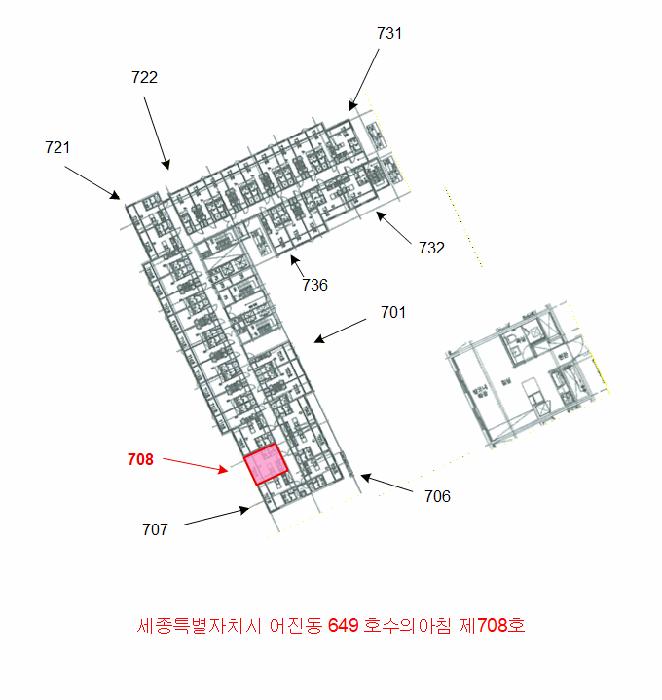 세종특별자치시 어진동 649 호수의아침 7층708호 오피스텔 경매 사진 10
