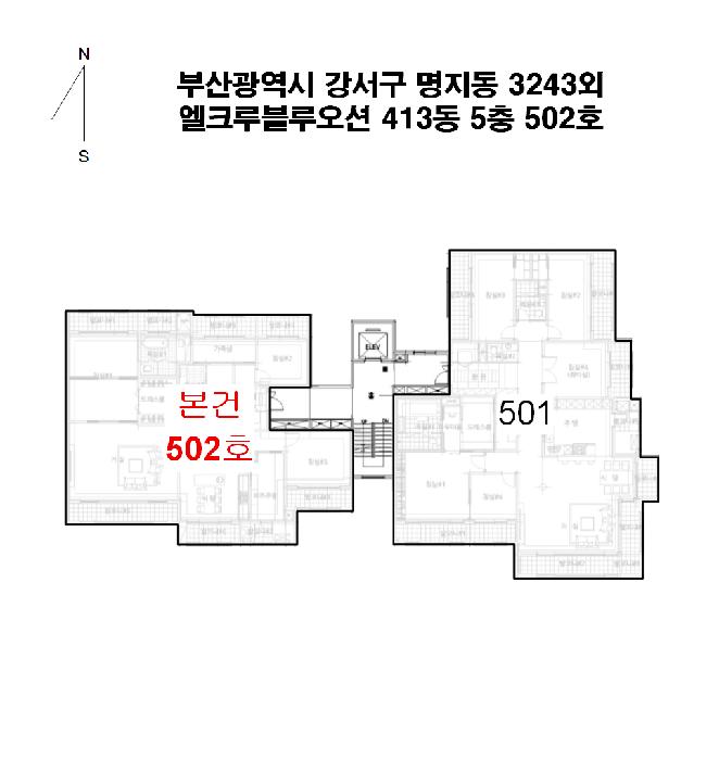 부산광역시 강서구 명지동 3243 엘크루블루오션 413동 5층502호 아파트 경매 사진 12