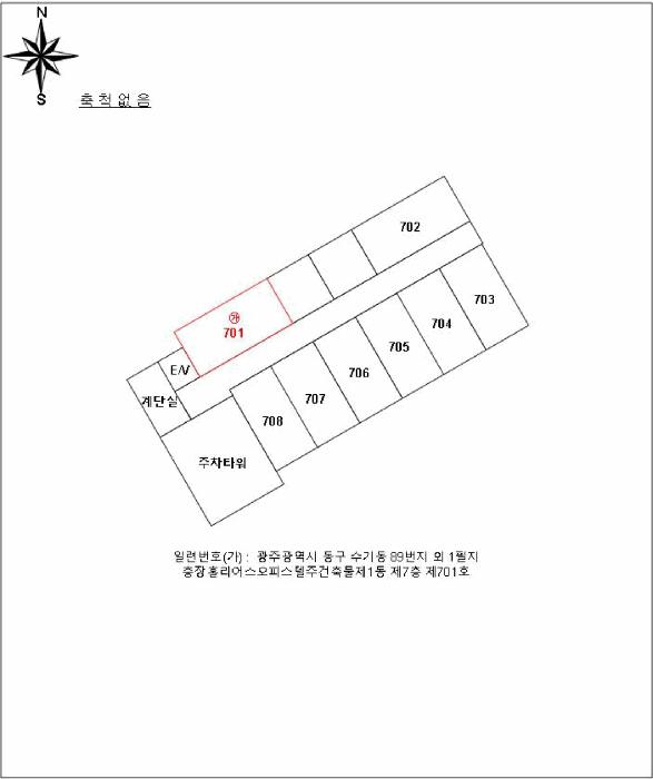 광주광역시 동구 수기동 89 충장홀리어스오피스텔주건축물 제1동 제7층 제701호 오피스텔 경매 사진 9