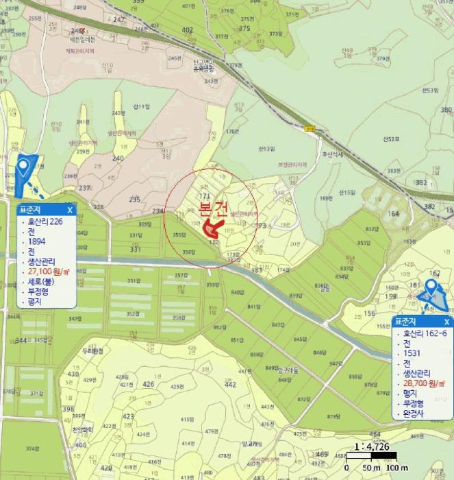 충청북도 음성군 금왕읍 호산리 173-22 임야 경매 사진 9