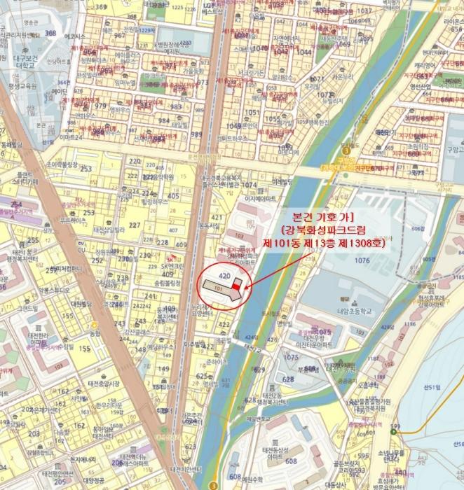 대구광역시 북구 칠곡중앙대로 312, 101동 13층1308호 (관음동,강북화성파크드림)구) 대구광역시 북구 태전동 420-5 아파트 경매 사진 6