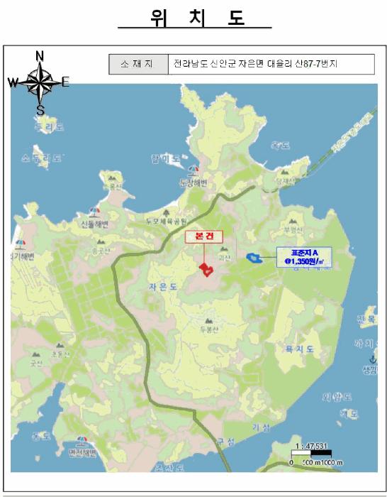 전라남도 신안군 자은면 대율리 산87-7 임야 경매 사진 12