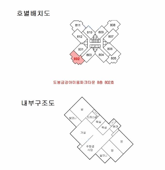 서울특별시 도봉구 쌍문동 711 도봉금강아미움파크타운 8층802호 아파트 경매 사진 10