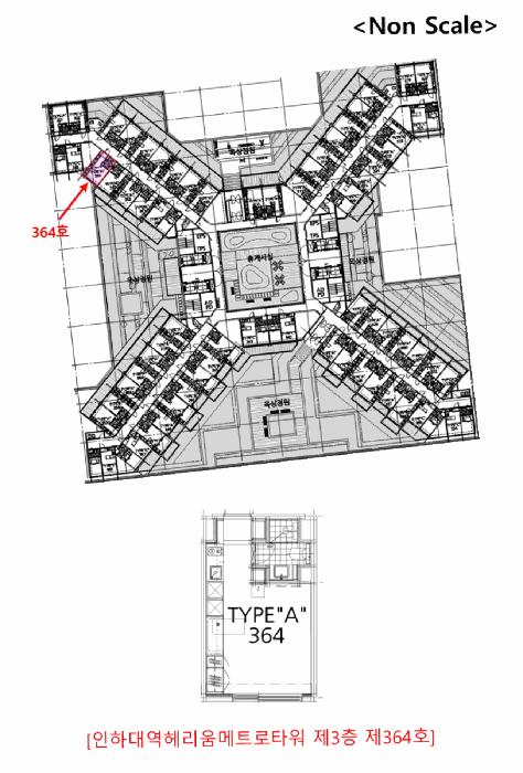 인천광역시 미추홀구 용현동 665-8 인하대역헤리움메트로타워 3층364호 오피스텔 경매 사진 9