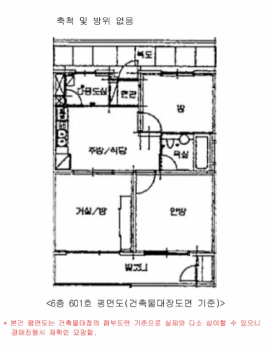 울산광역시 북구 천곡동 1020-21 일지리버아파트 6층601호 아파트 경매 사진 10