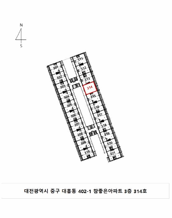 대전광역시 중구 대흥동 402-1 참좋은아파트 3층314호 아파트 경매 사진 18