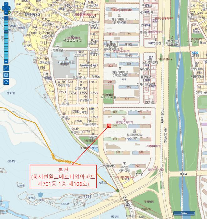 대구광역시 북구 서변동 1795 동서변월드메르디앙아파트 701동 1층106호 아파트 경매 사진 8