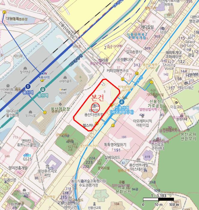 서울특별시 용산구 한강로2가 422 래미안용산더센트럴 1층107호 근린상가 경매 사진 11
