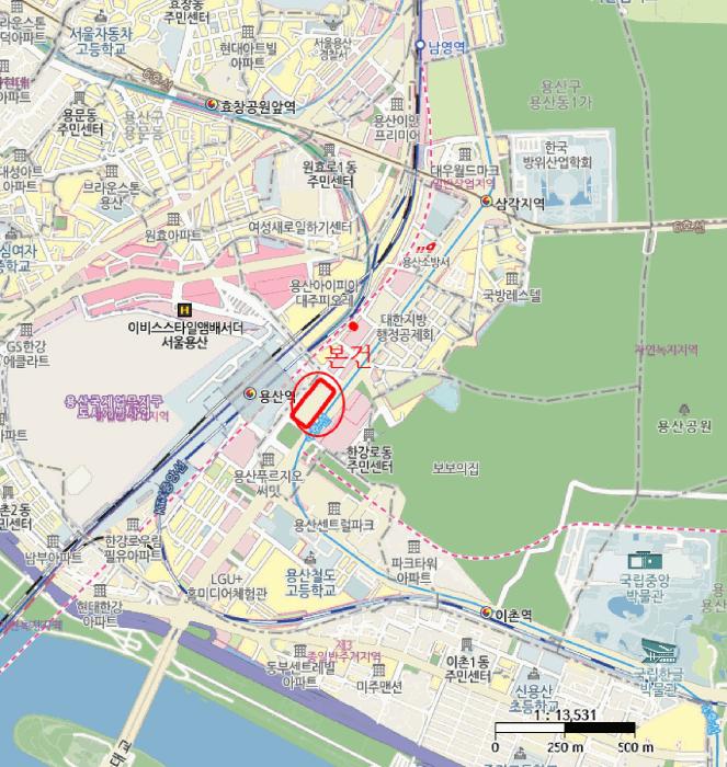 서울특별시 용산구 한강로2가 422 래미안용산더센트럴 1층107호 근린상가 경매 사진 12