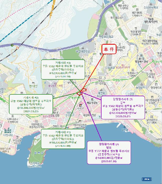 부산광역시 해운대구 우동 1562 해운대센트럴푸르지오 103동 31층3102호 아파트 경매 사진 9