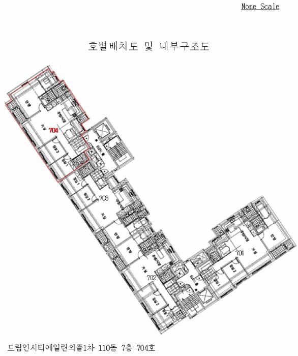 울산광역시 북구 매곡동 897 드림인시티에일린의뜰1차 110동 7층704호 아파트 경매 사진 7