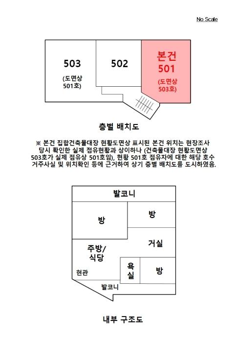 서울특별시 강북구 삼양로 627, 5층501호 (우이동,무지개그린아트)구) 서울특별시 강북구 우이동 41-2 다세대(빌라) 경매 사진 9