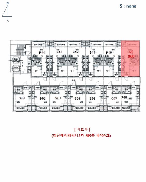 광주광역시 광산구 쌍암동 661-8 첨단에이엠씨티3차 9층909호 아파트 경매 사진 13