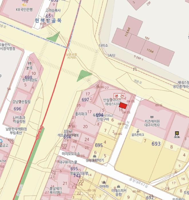 대구광역시 중구 남산동 694-3 반월당아너스제네스타워오피스텔 3층306호 오피스텔 경매 사진 7