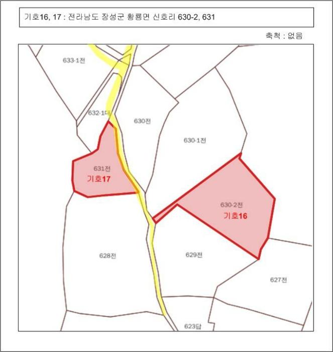 전라남도 장성군 황룡면 월평리 600-5 답 경매 사진 78