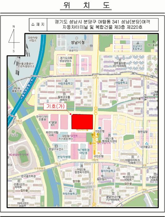 경기도 성남시 분당구 야탑동 341 성남(분당)여객자동차터미널및복합건물 3층220호 근린상가 경매 사진 12