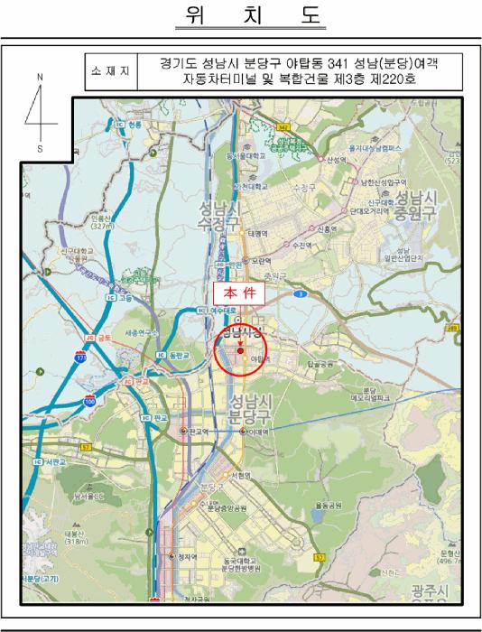 경기도 성남시 분당구 야탑동 341 성남(분당)여객자동차터미널및복합건물 3층220호 근린상가 경매 사진 13