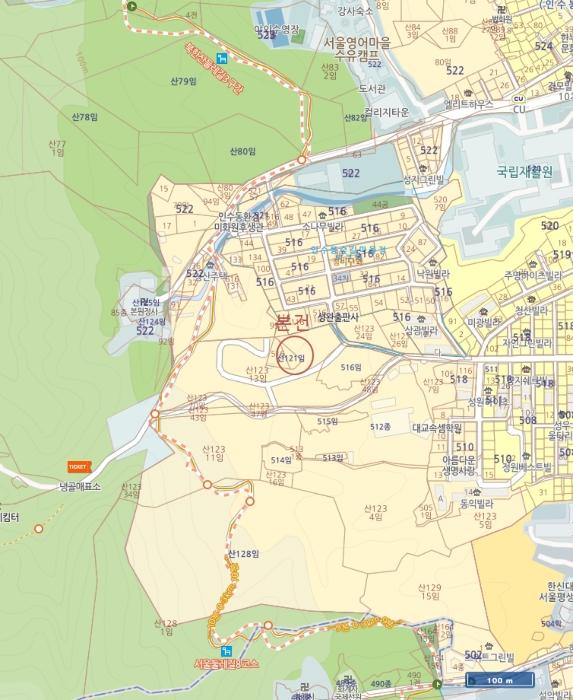 서울특별시 강북구 수유동 산121 임야 경매 사진 8
