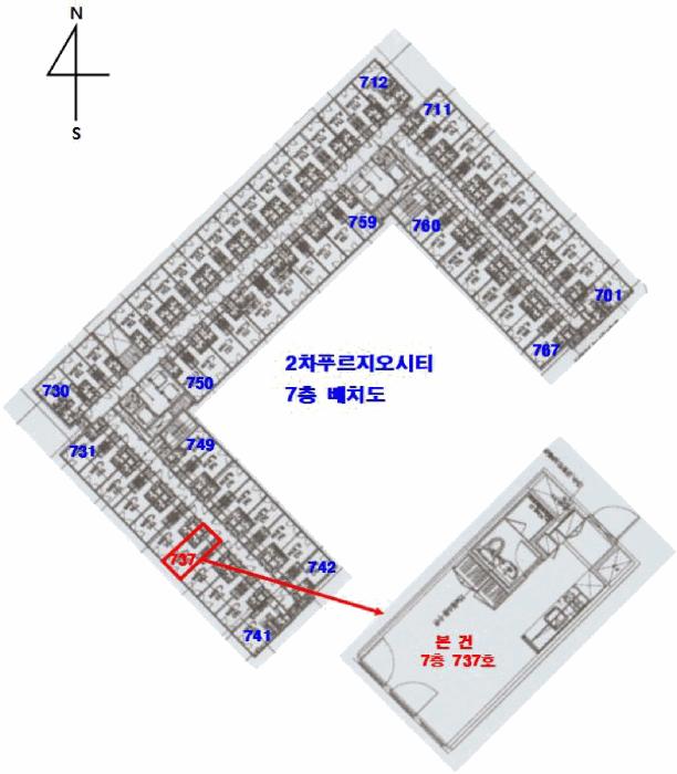세종특별자치시 어진동 648 2차푸르지오시티 7층737호 오피스텔 경매 사진 12