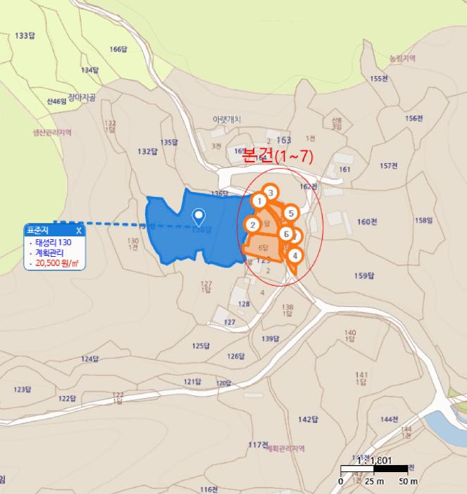 충청남도 공주시 정안면 태성리 129-1 답 경매 사진 12