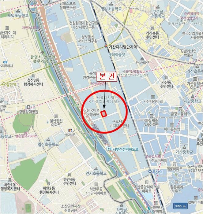 서울특별시 금천구 가산동 345-25 에이스태세라타워 제지하1층 제비105호 아파트형공장 경매 사진 15