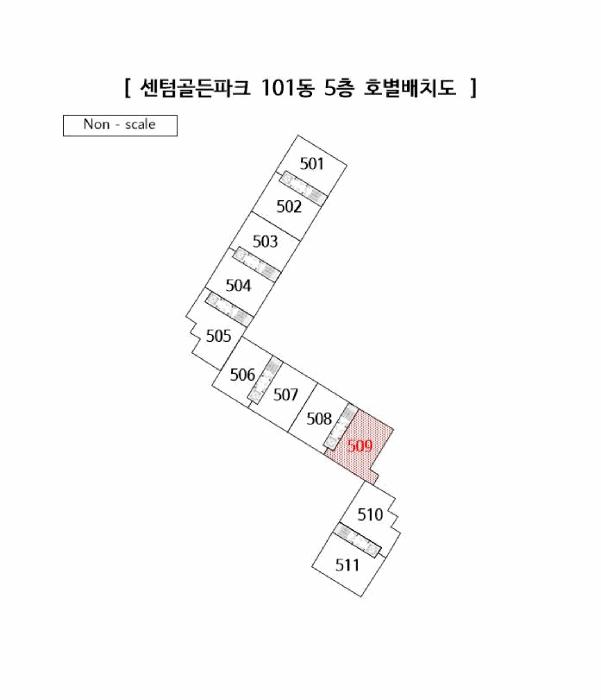 부산광역시 해운대구 재송동 1157-1 센텀골든파크 101동 5층509호 아파트 경매 사진 8