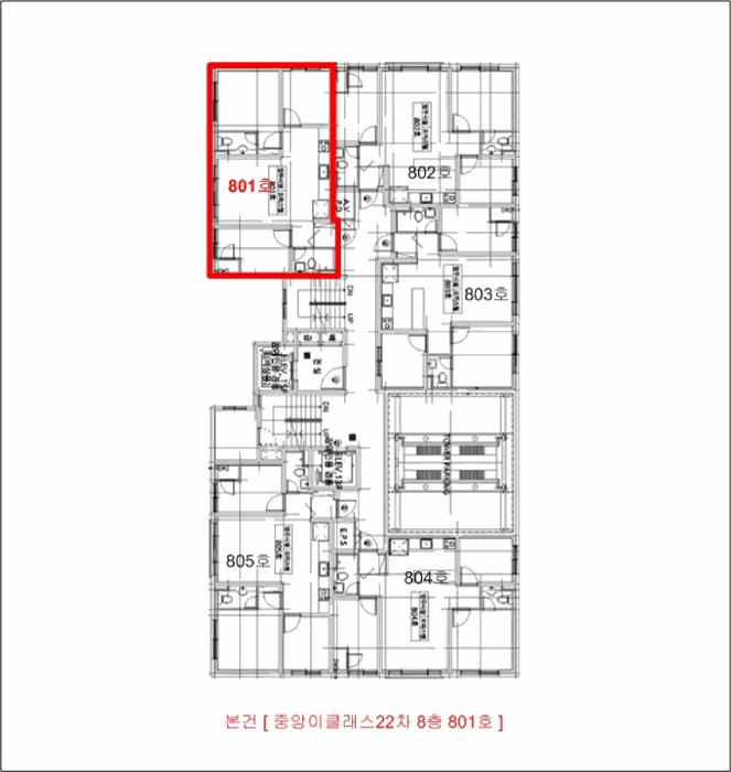 인천광역시 부평구 부평동 502-8 중앙이클래스22차 8층 801호 오피스텔 경매 사진 9