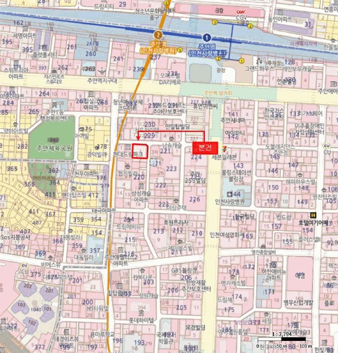 인천광역시 미추홀구 주안동 220-1 명주아르디에 2층218호 오피스텔 경매 사진 10