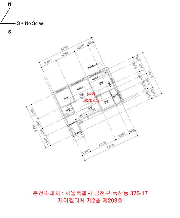 서울특별시 금천구 독산동 376-17 제이펠리체 제2층 제203호 다세대(빌라) 경매 사진 13