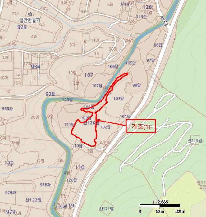 경상남도 산청군 단성면 방목리 산120 임야 경매 사진 8