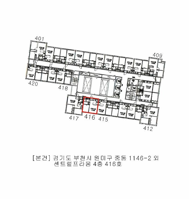 경기도 부천시 원미구 중동 1146-2 센트럴프라움 4층416호 오피스텔 경매 사진 9