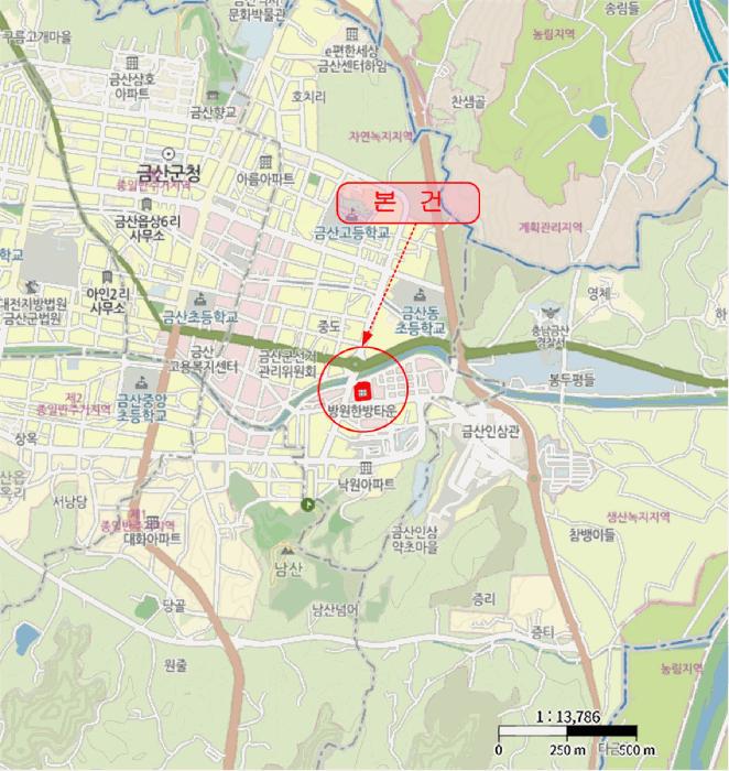 충청남도 금산군 금산읍 중도리 32-10 방원한방타운 2층201호 근린상가 경매 사진 18