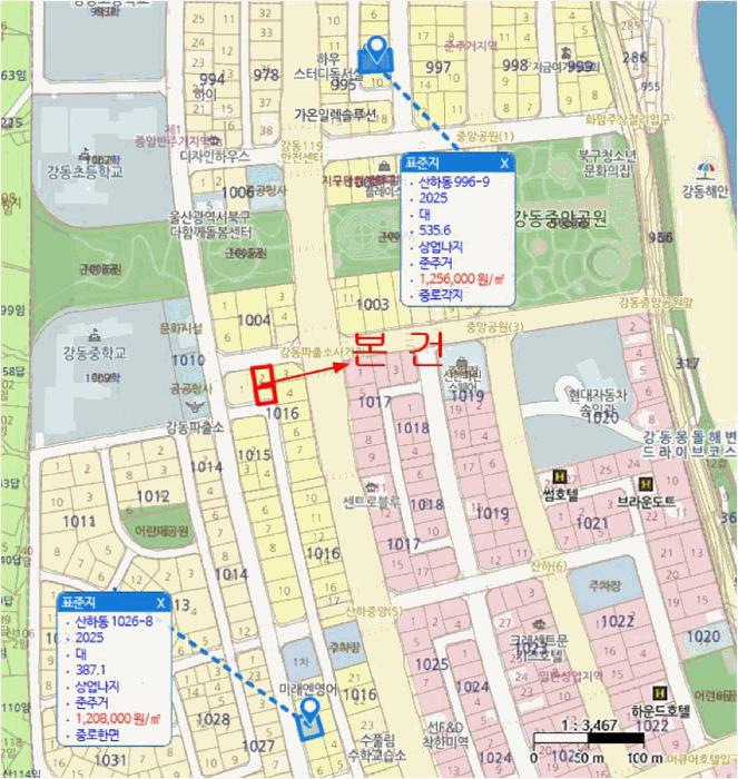 울산광역시 북구 산하동 1016-37 대지 경매 사진 11
