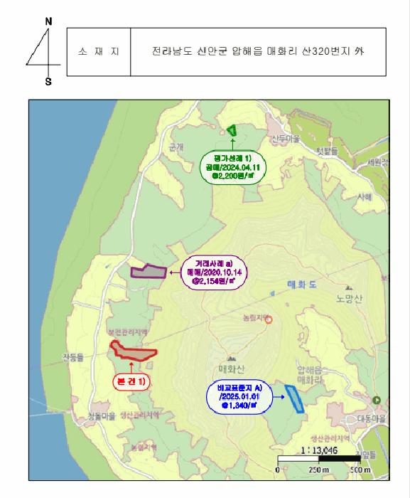 전라남도 신안군 압해읍 매화리 산320 임야 경매 사진 5