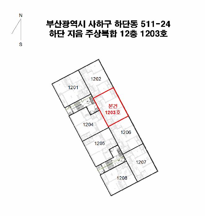 부산광역시 사하구 하단동 511-24 하단 지음 주상복합 주건축물제1동 12층1203호 오피스텔 경매 사진 10
