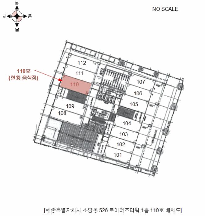 세종특별자치시 소담동 526 로이어즈타워 1층110호 근린상가 경매 사진 11