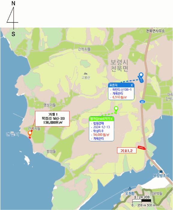 충청남도 보령시 천북면 하만리 962-8 임야 경매 사진 9