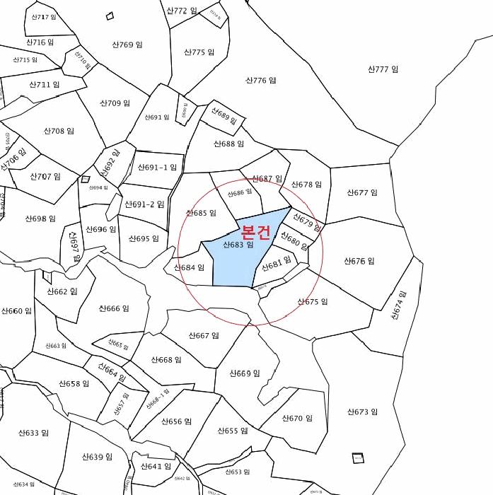 강원특별자치도 강릉시 옥계면 남양리 산683 임야 경매 사진 5