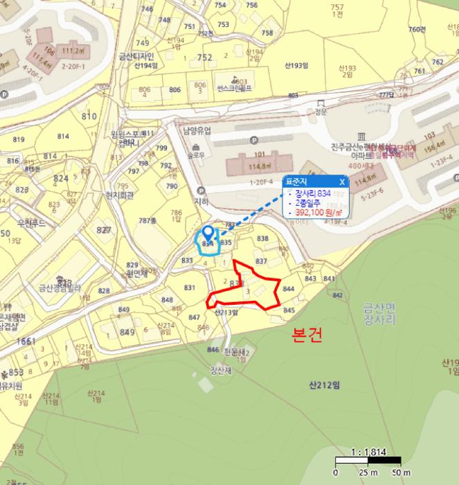 경상남도 진주시 금산면 장사리 833-3 대지 경매 사진 17
