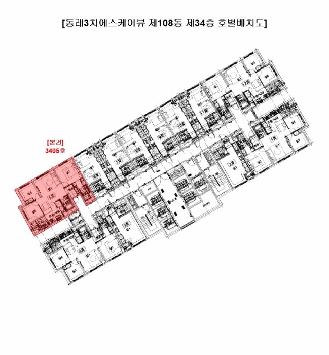 부산광역시 동래구 온천동 1850 동래3차에스케이뷰 108동 34층3405호 오피스텔 경매 사진 7