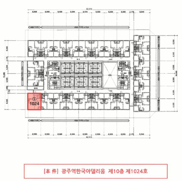 광주광역시 북구 신안동 121-2 광주역한국아델리움 10층1024호 오피스텔 경매 사진 5