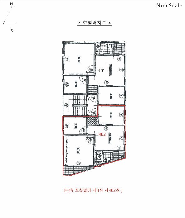 인천광역시 미추홀구 주안동 1343-18 호화빌라 4층402호 다세대(빌라) 경매 사진 10