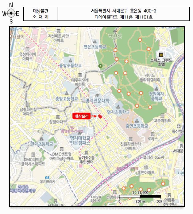 서울특별시 서대문구 홍은동 400-3 디에이원파크 11층1101호 오피스텔 경매 사진 13